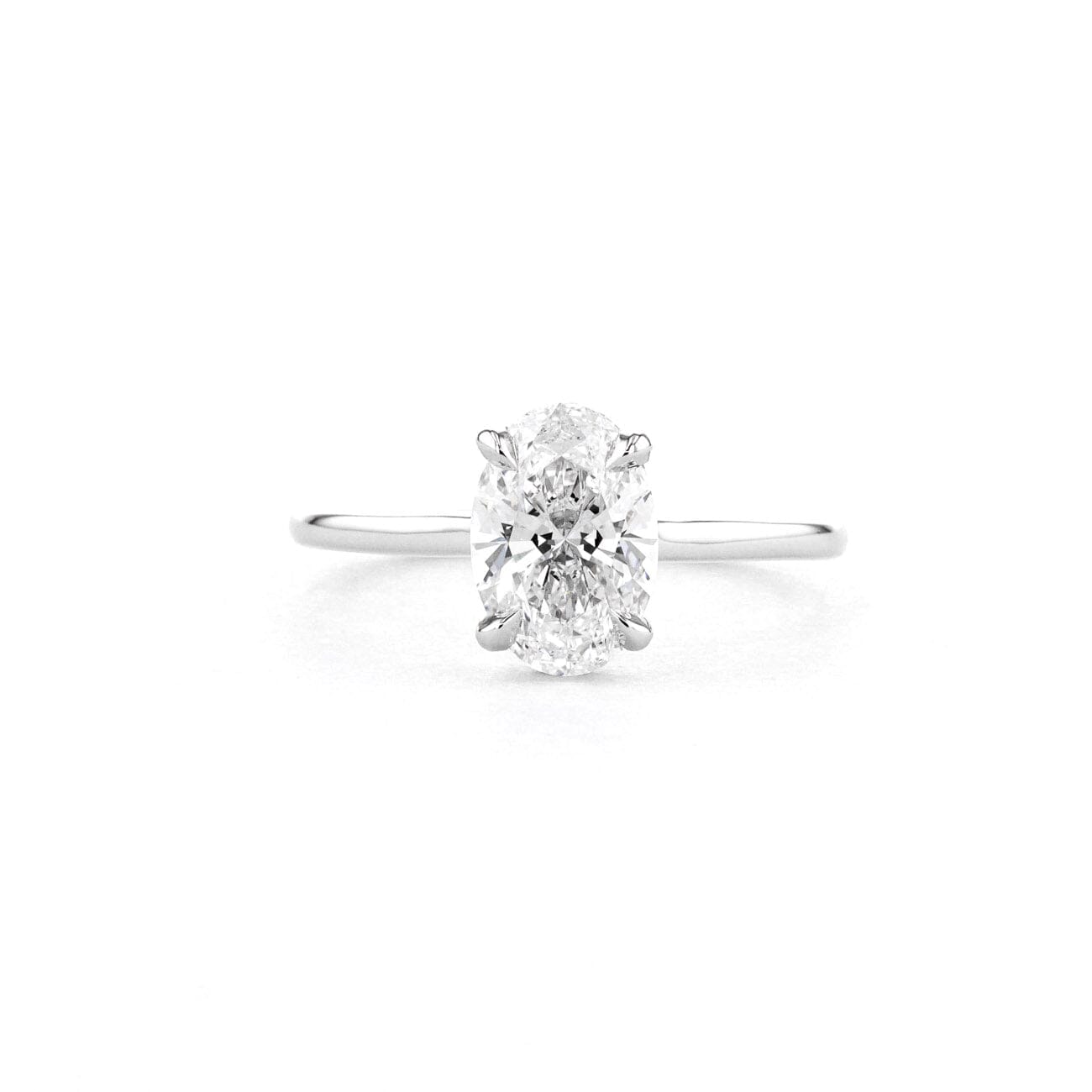 1.6mm Nicole Oval High Polish Engagement Rings Princess Bride Diamonds 