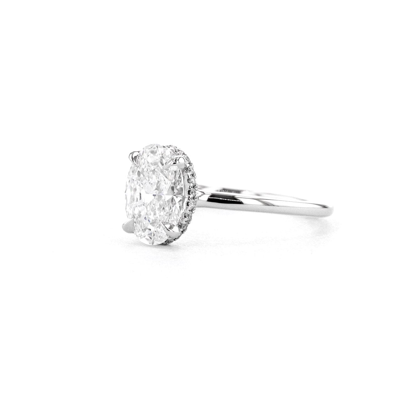 1.6mm Nicole Oval High Polish Engagement Rings Princess Bride Diamonds 