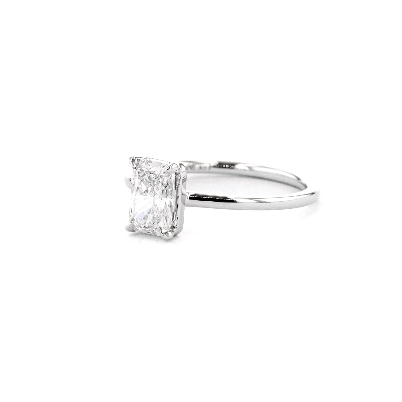 1.6mm Nicole Radiant High Polish Engagement Rings Princess Bride Diamonds 