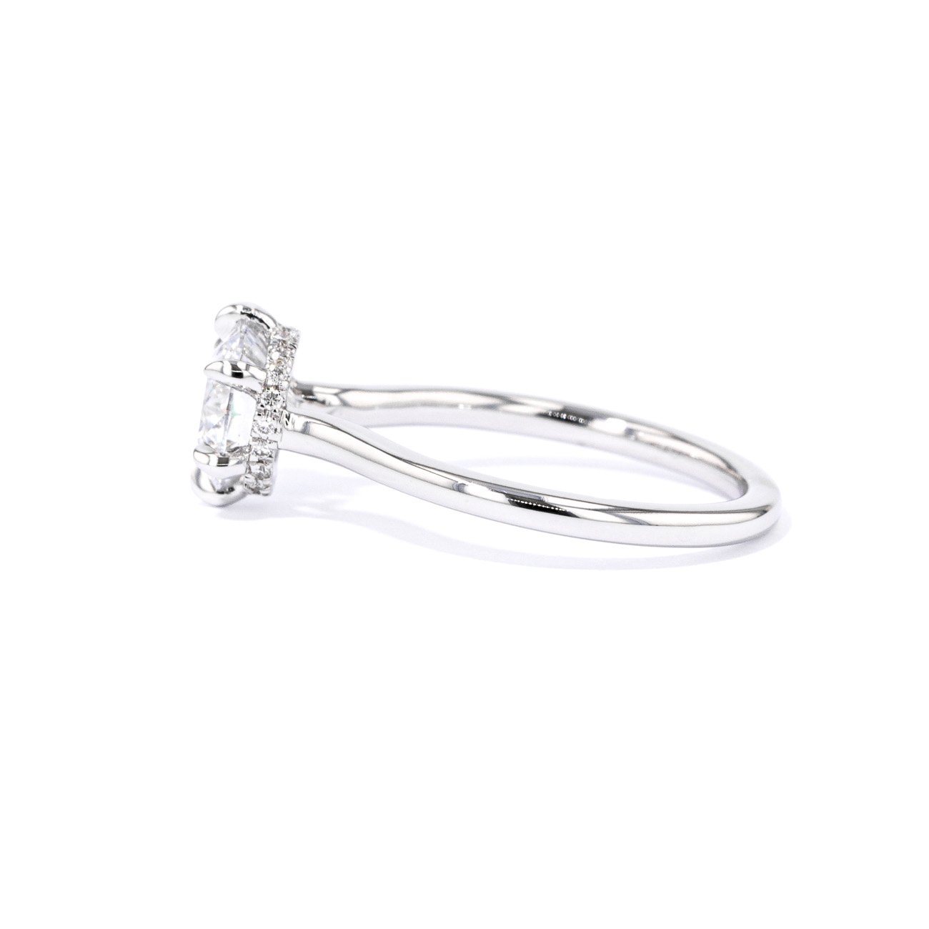 1.6mm Nicole Round High Polish Engagement Rings Princess Bride Diamonds 