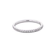 1.6mm Pavé Diamond Ring Ring Princess Bride Diamonds 3 14K White Gold 