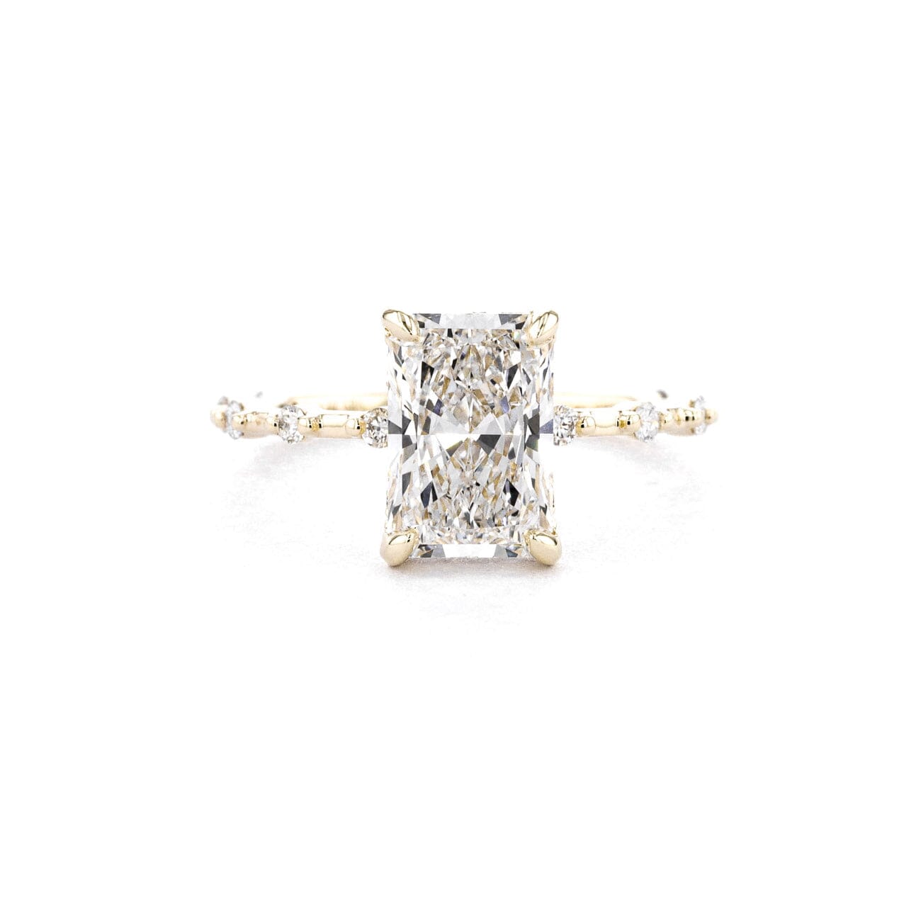 1.6mm Radiant Daisy Engagement Rings Princess Bride Diamonds 