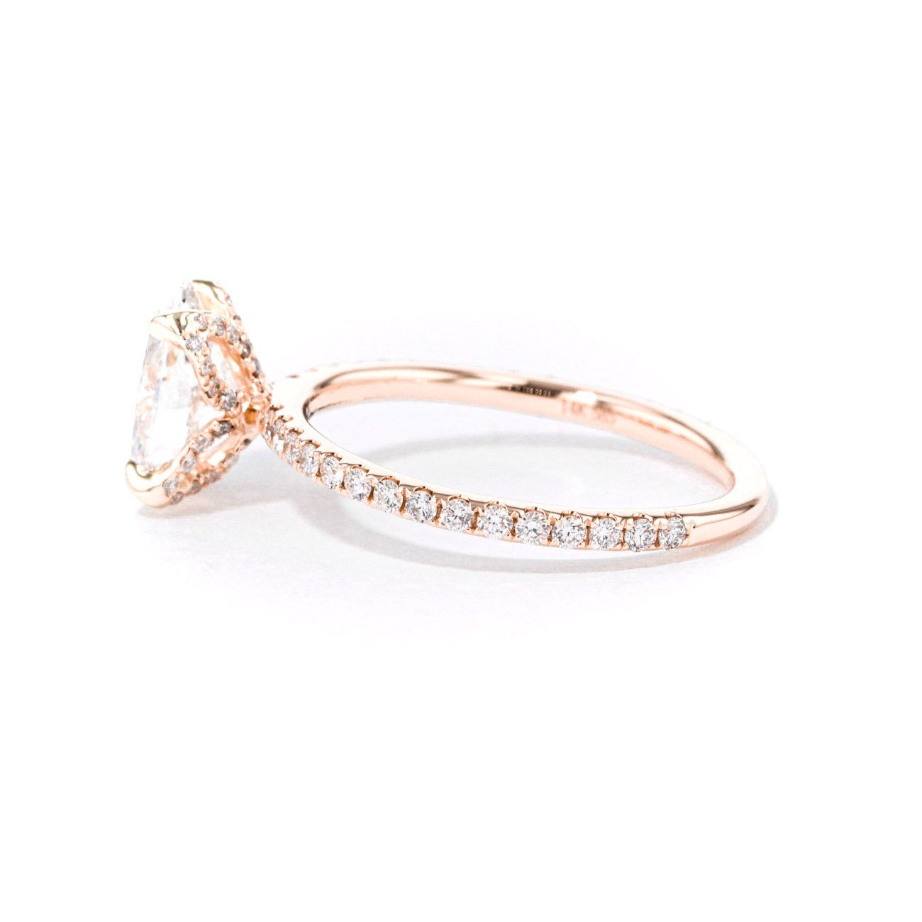 1.6mm Samantha Oval Engagement Rings Princess Bride Diamonds 