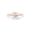 1.6mm Samantha Oval Engagement Rings Princess Bride Diamonds 3 14K Rose Gold 