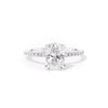 1.6mm Samantha Oval Engagement Rings Princess Bride Diamonds 3 14K White Gold 
