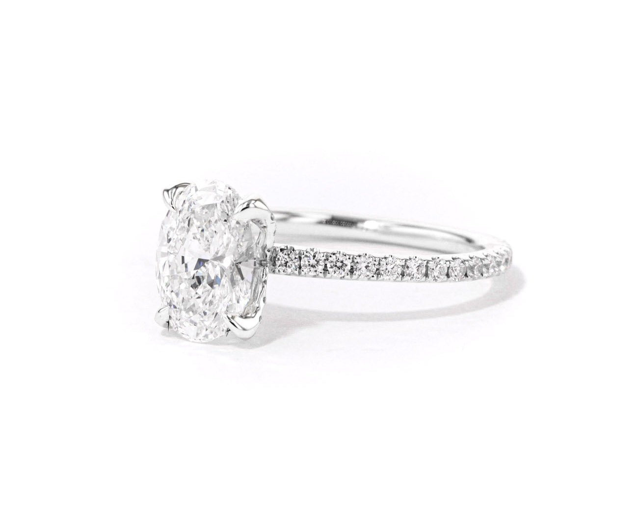 1.6mm Samantha Oval Engagement Rings Princess Bride Diamonds 