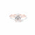 1.6mm Samantha Oval High Polish Engagement Rings Princess Bride Diamonds 3 14K Rose Gold 