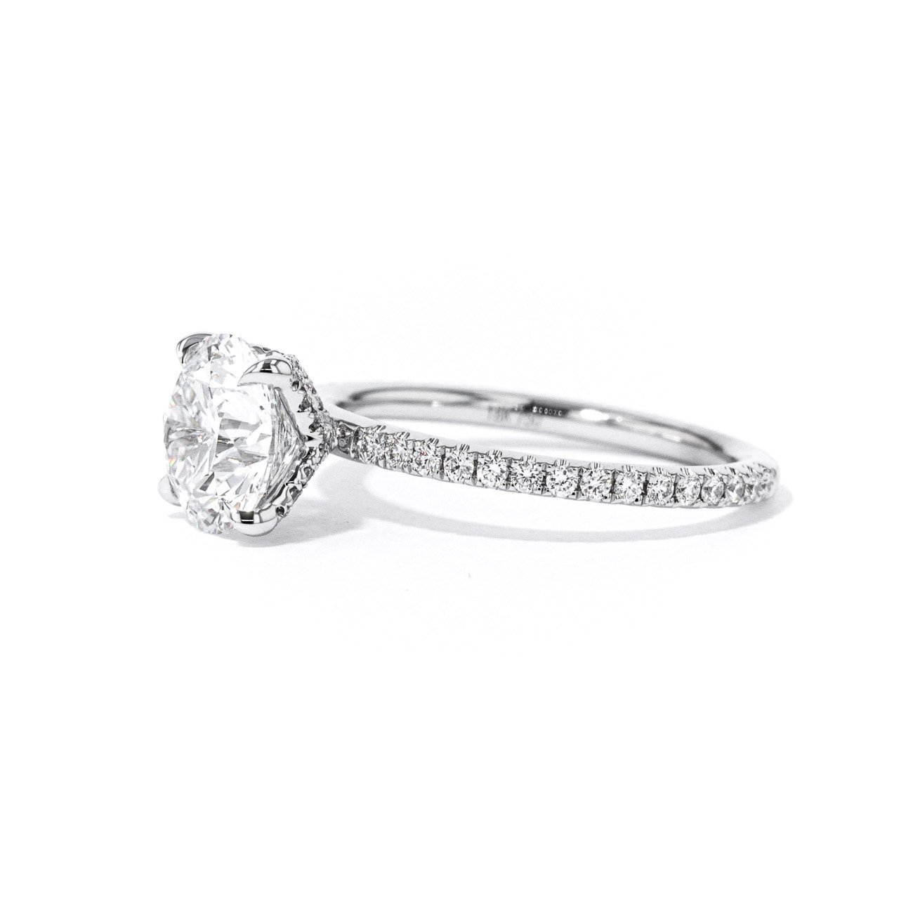 1.6mm Samantha Round 4 Prongs Engagement Rings Princess Bride Diamonds 