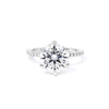 1.6mm Samantha Round Engagement Rings Princess Bride Diamonds 3 14K White Gold 