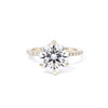 1.6mm Samantha Round Engagement Rings Princess Bride Diamonds 3 14K Yellow Gold 