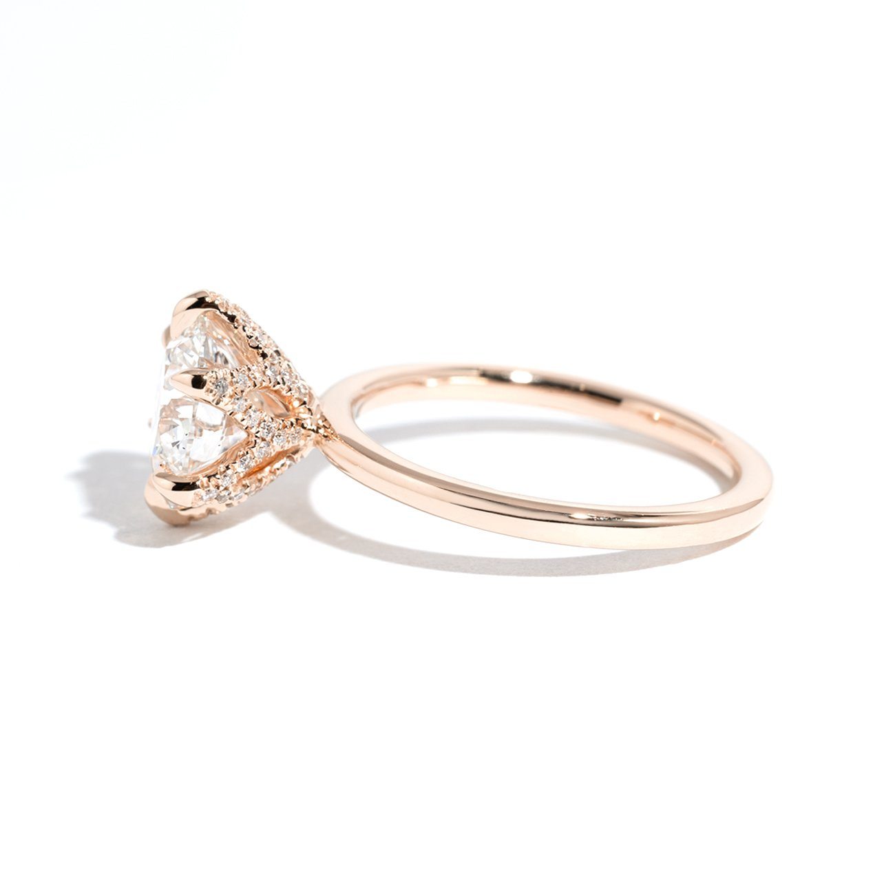 1.6mm Samantha Round High Polish Engagement Rings Princess Bride Diamonds 