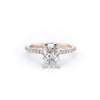 1.6mm Shelby Radiant Engagement Rings Princess Bride Diamonds 3 14K Rose Gold 