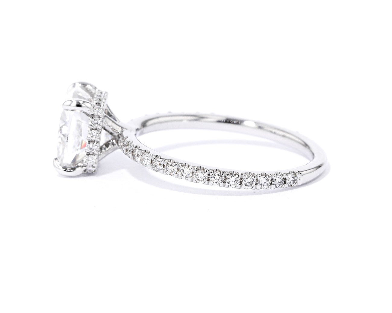 1.6mm Stephanie Cushion Engagement Rings Princess Bride Diamonds 
