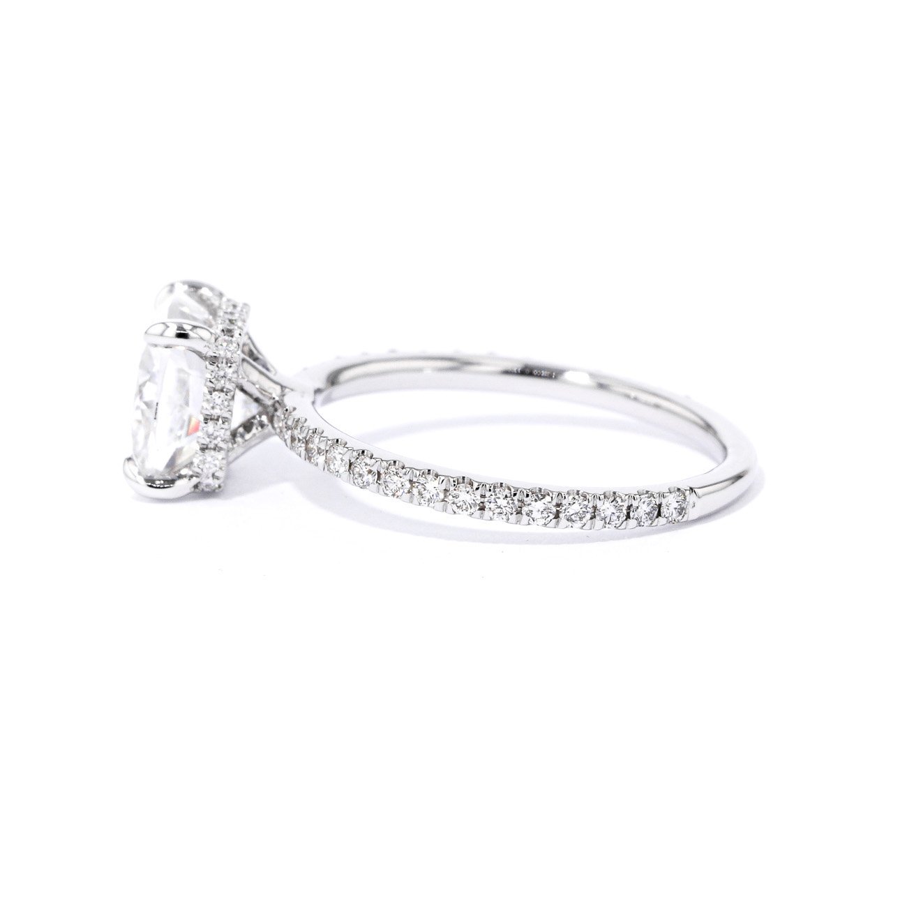 1.6mm Stephanie Cushion Engagement Rings Princess Bride Diamonds 