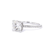 1.6mm Stephanie Cushion Engagement Rings Princess Bride Diamonds 