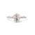 1.6mm Stephanie Oval Engagement Rings Princess Bride Diamonds 3 14K Rose Gold 