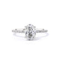 1.6mm Stephanie Oval Engagement Rings Princess Bride Diamonds 3 14K White Gold 
