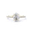 1.6mm Stephanie Oval Engagement Rings Princess Bride Diamonds 3 14K Yellow Gold 