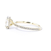 1.6mm Stephanie Oval Engagement Rings Princess Bride Diamonds 