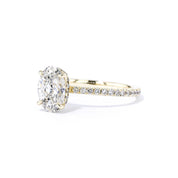 1.6mm Stephanie Oval Engagement Rings Princess Bride Diamonds 
