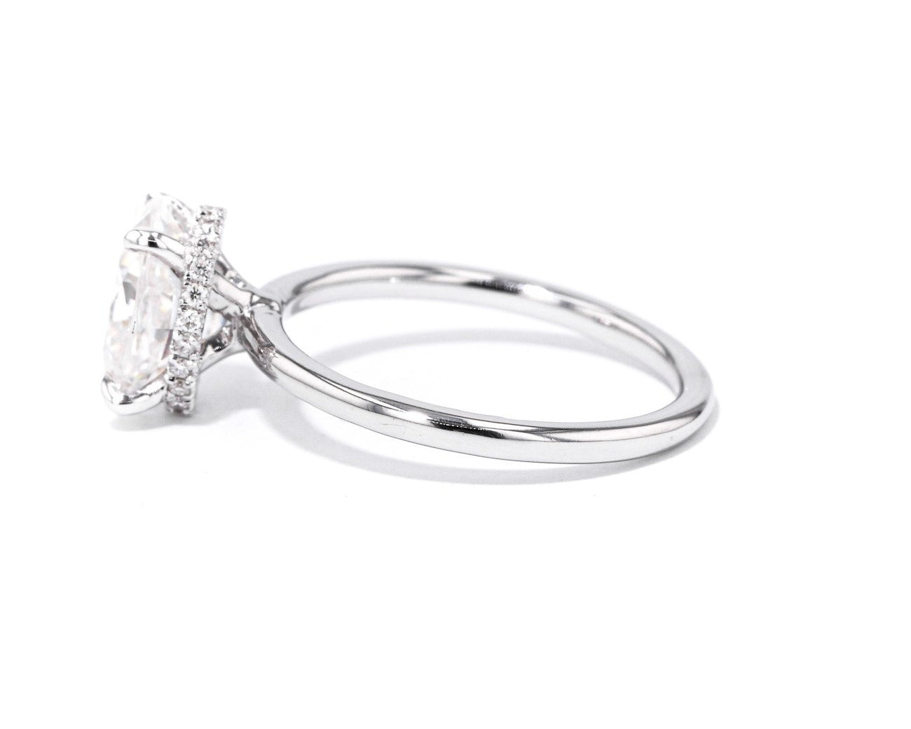 1.6mm Stephanie Oval High Polish Engagement Rings Princess Bride Diamonds 