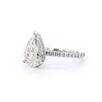 1.6mm Stephanie Pear Engagement Rings Princess Bride Diamonds 