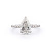 1.6mm Stephanie Pear Engagement Rings Princess Bride Diamonds 