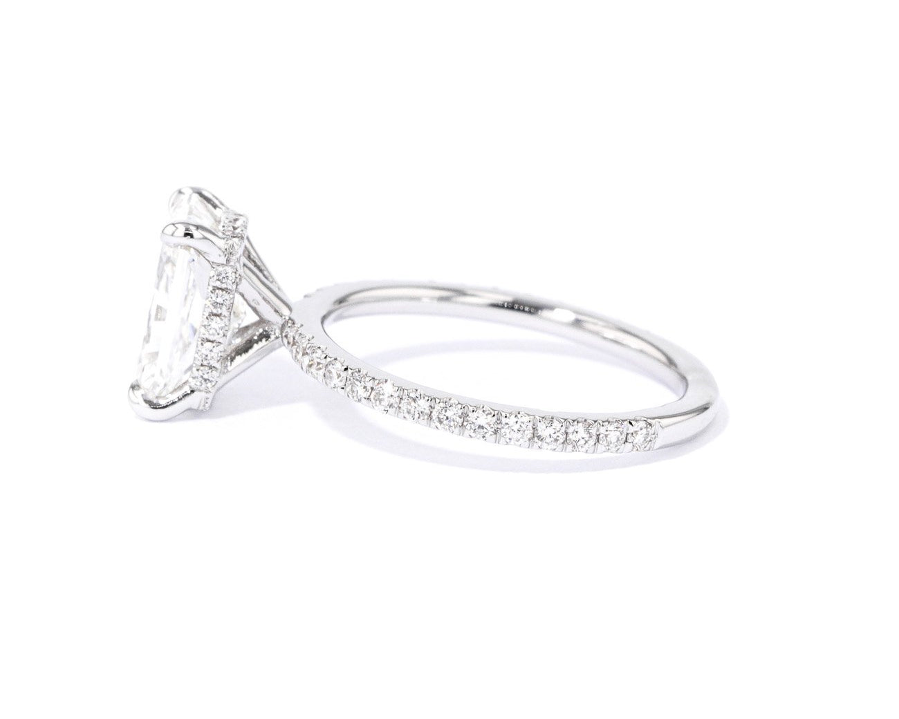 1.6mm Stephanie Radiant Engagement Rings Princess Bride Diamonds 