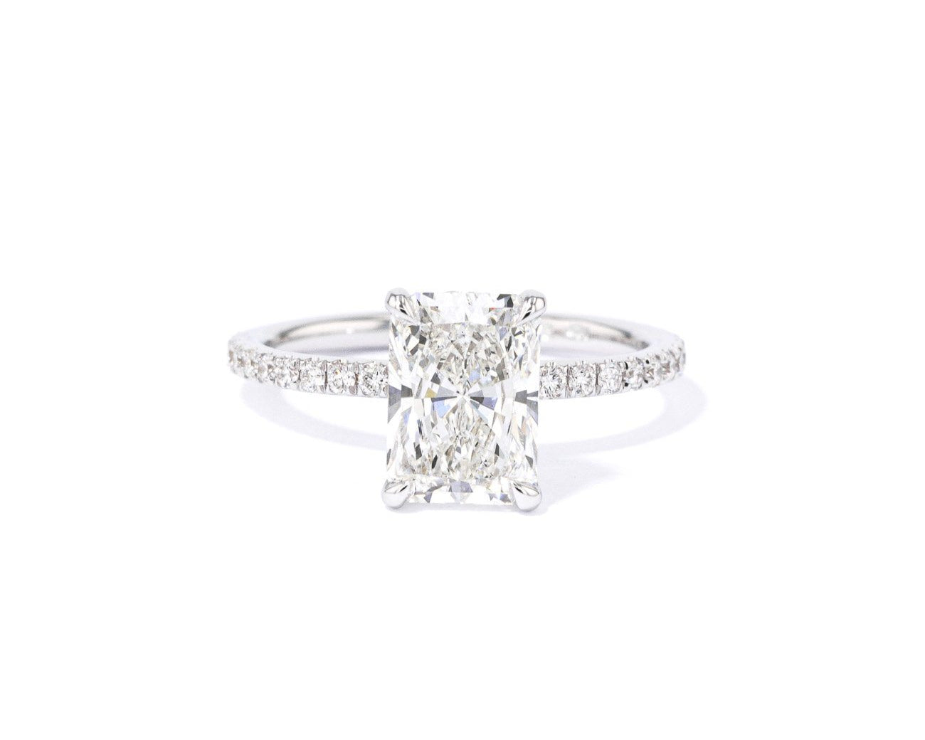 1.6mm Stephanie Radiant Engagement Rings Princess Bride Diamonds 
