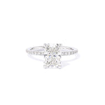 1.6mm Stephanie Radiant Engagement Rings Princess Bride Diamonds 