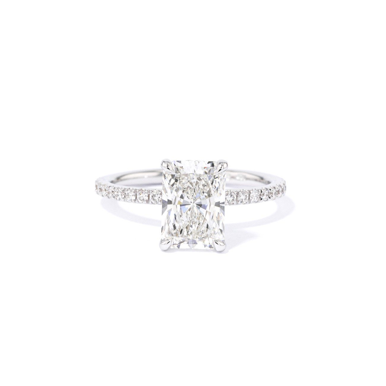 1.6mm Stephanie Radiant Engagement Rings Princess Bride Diamonds 