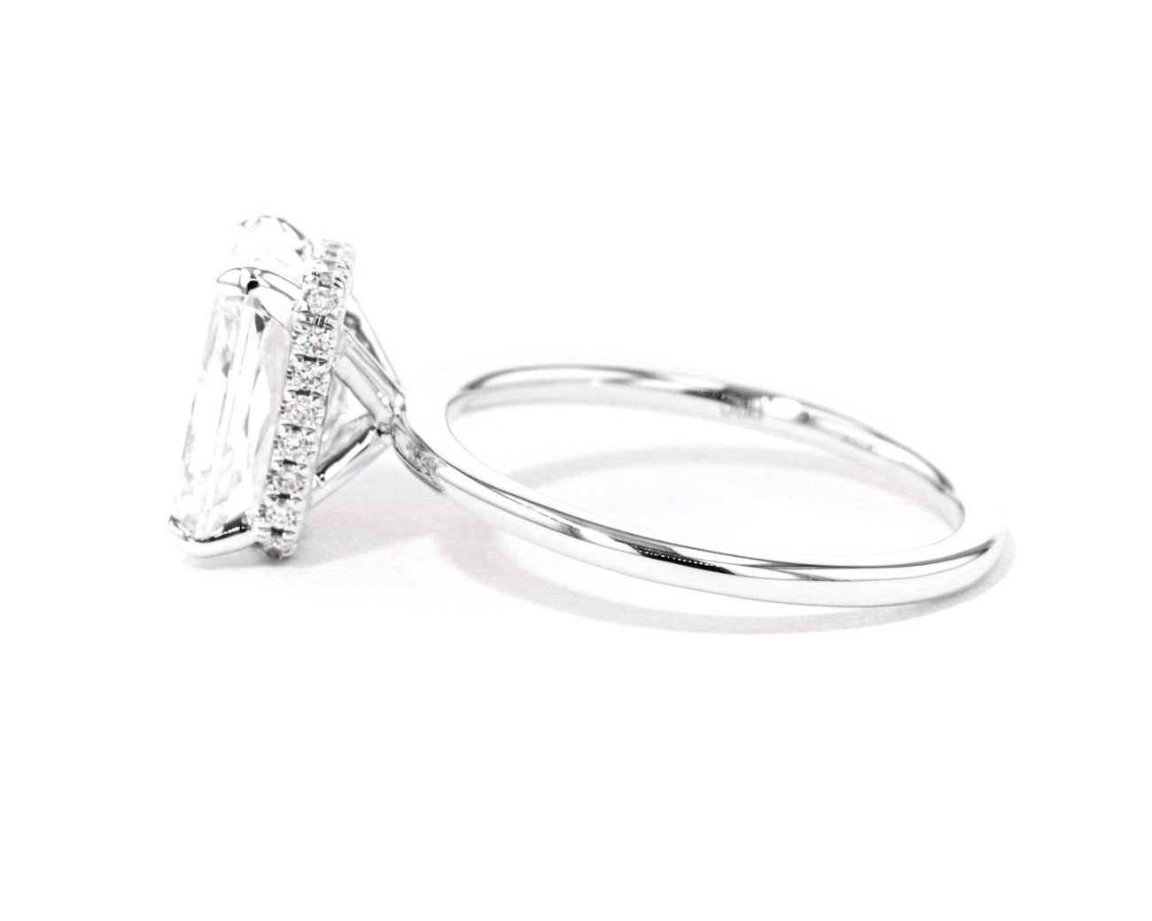 1.6mm Stephanie Radiant High Polish Engagement Rings Princess Bride Diamonds 
