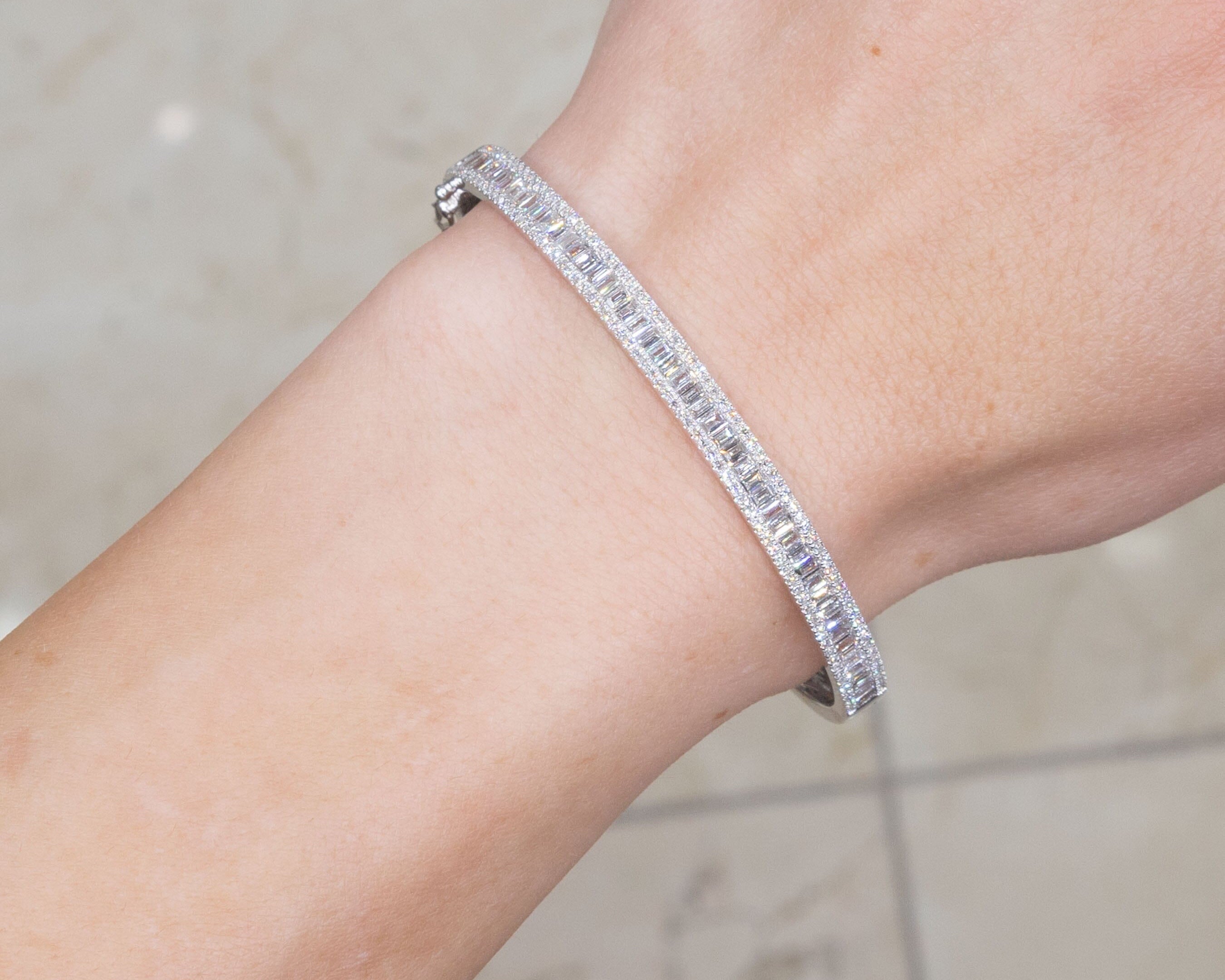 1.74ct Diamond Hollywood Bangle Bracelets Princess Bride Diamonds 