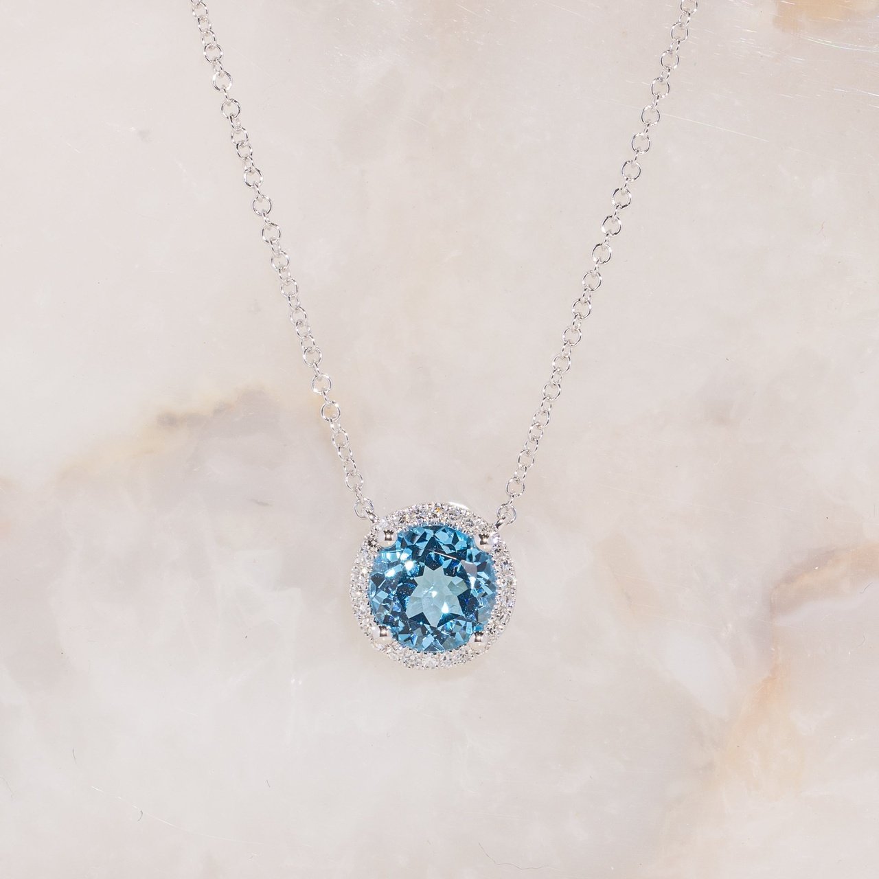 1.80ct Natural Blue Topaz Necklace Necklaces Princess Bride Diamonds 