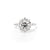 1.8mm Duchess Round Engagement Rings Princess Bride Diamonds 3 14K White Gold 