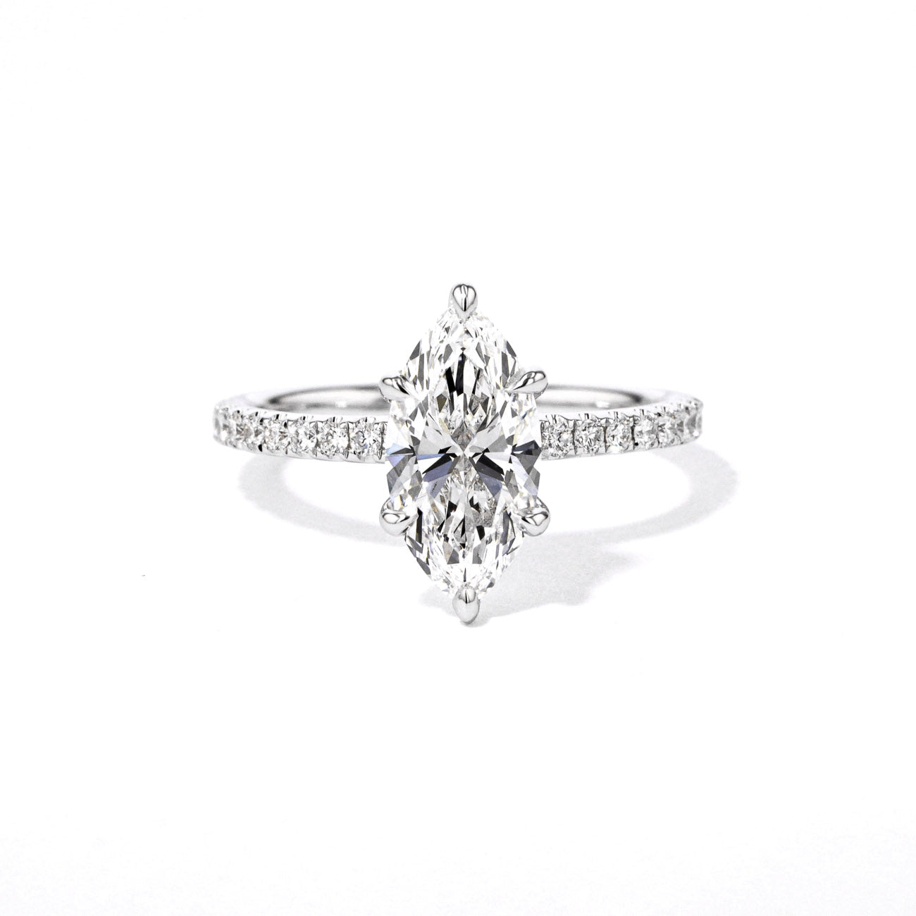1.8mm Juliette Marquise Engagement Rings Princess Bride Diamonds 