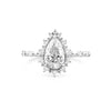 1.8mm Kaia Pear Engagement Rings Princess Bride Diamonds 