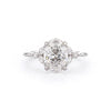 1.8mm Sarah Oval Engagement Rings Princess Bride Diamonds 