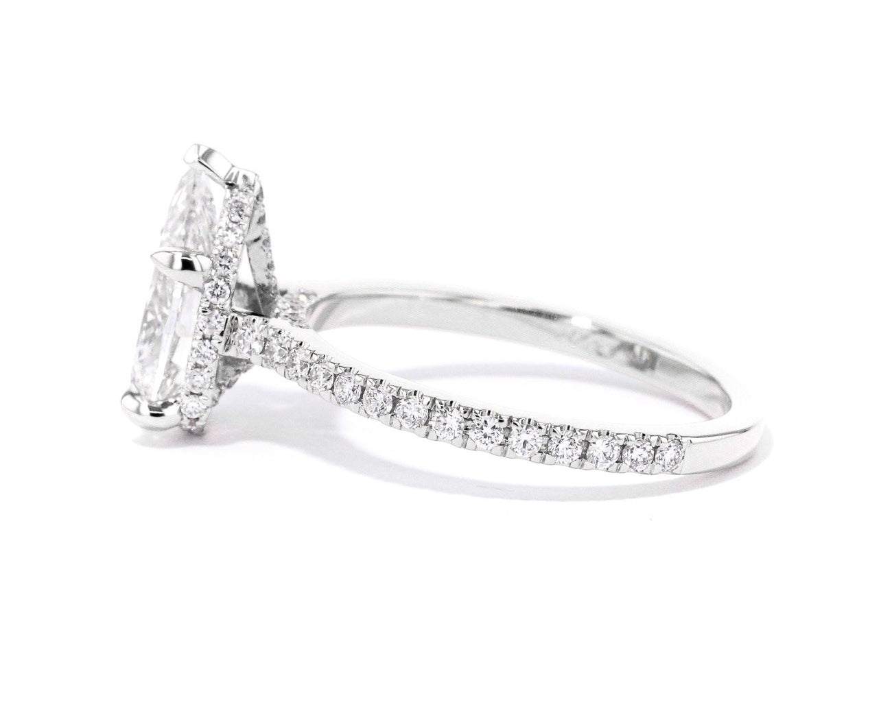 1.8mm Stella Pear Engagement Rings Princess Bride Diamonds 