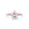 1.8mm Stella Pear Engagement Rings Princess Bride Diamonds 3 14K Rose Gold 