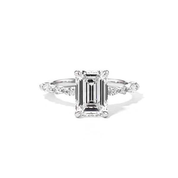1.8mm Tori Emerald Engagement Rings Princess Bride Diamonds 