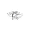 1.8mm Tori Radiant Engagement Rings Princess Bride Diamonds 3 14K White Gold 