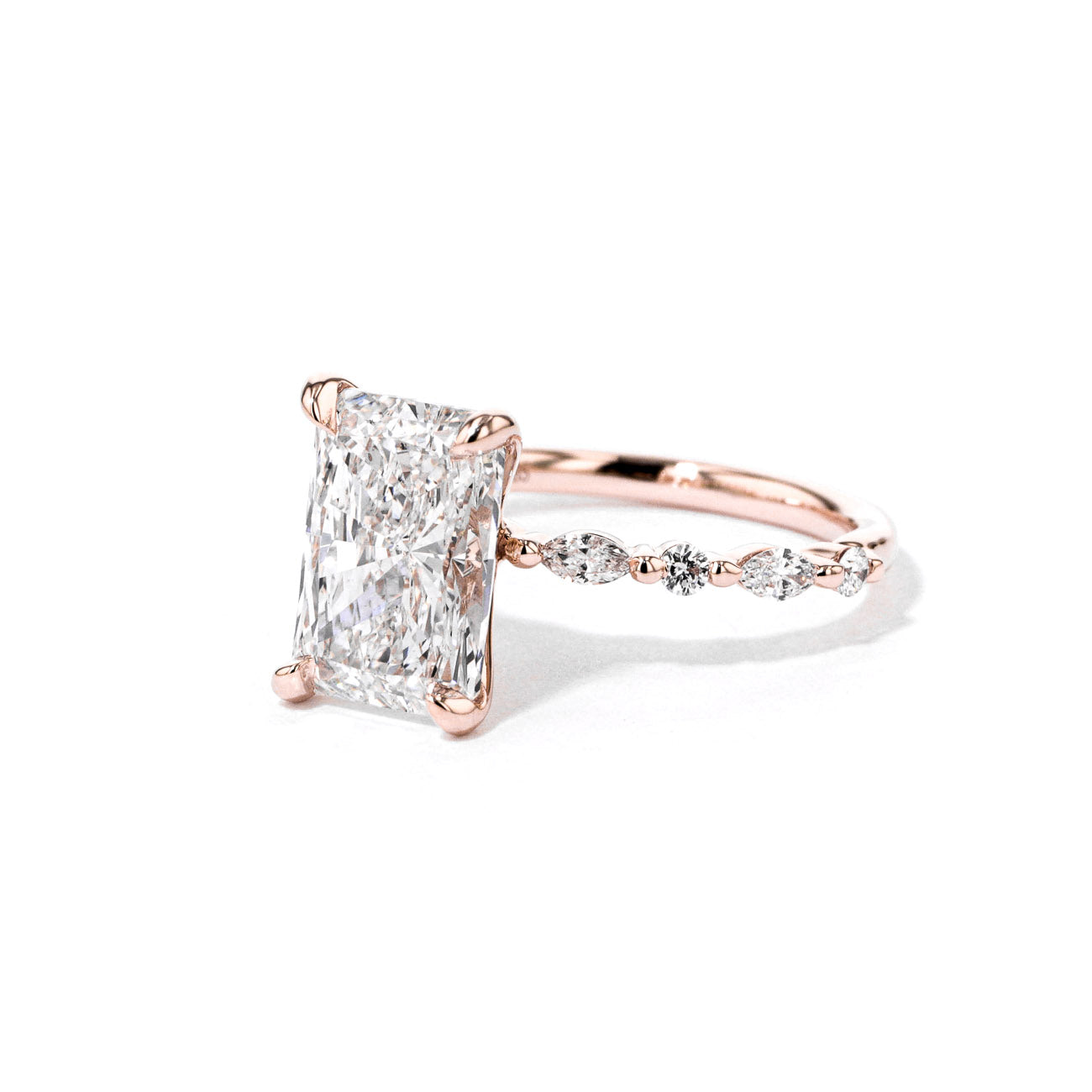 1.8mm Tori Radiant Engagement Rings Princess Bride Diamonds 