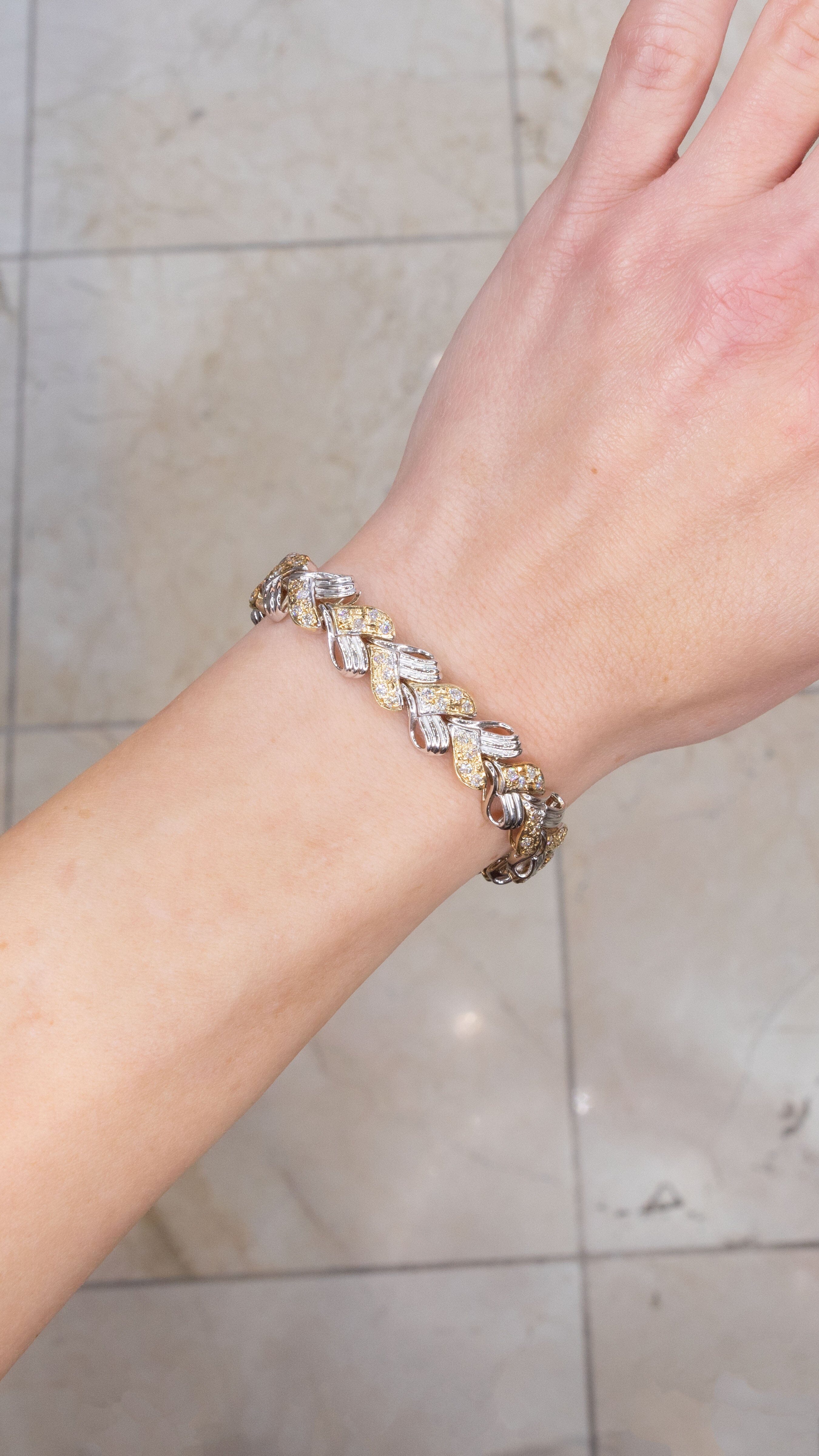 2-Tone Diamond Heart Bracelet Bracelets Princess Bride Diamonds 