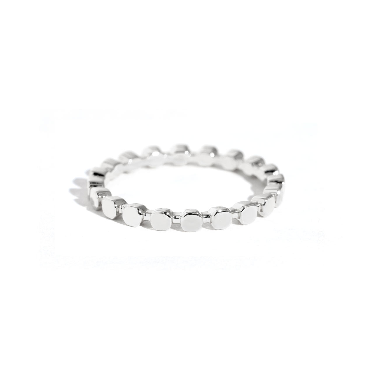 2.0mm Flat Bead Ring Rings Princess Bride Diamonds 3 14K White Gold 