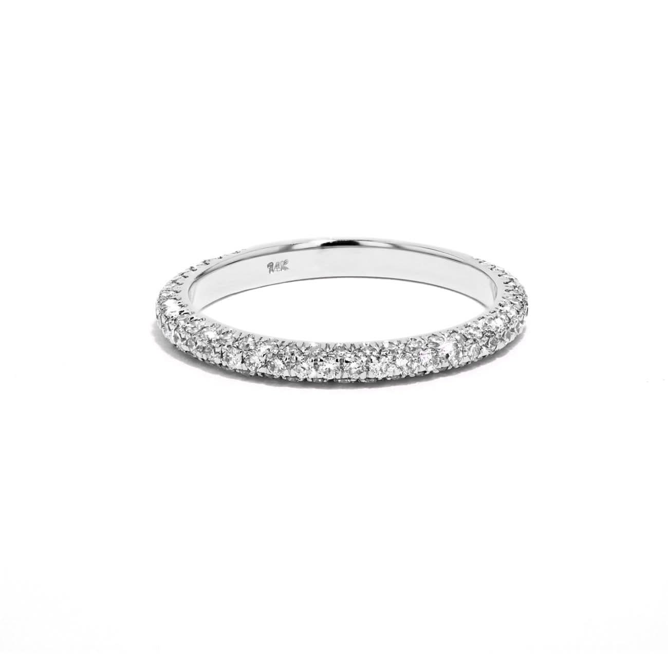 2.2mm Christina 3D Pavé Diamond Ring - PBD Rings