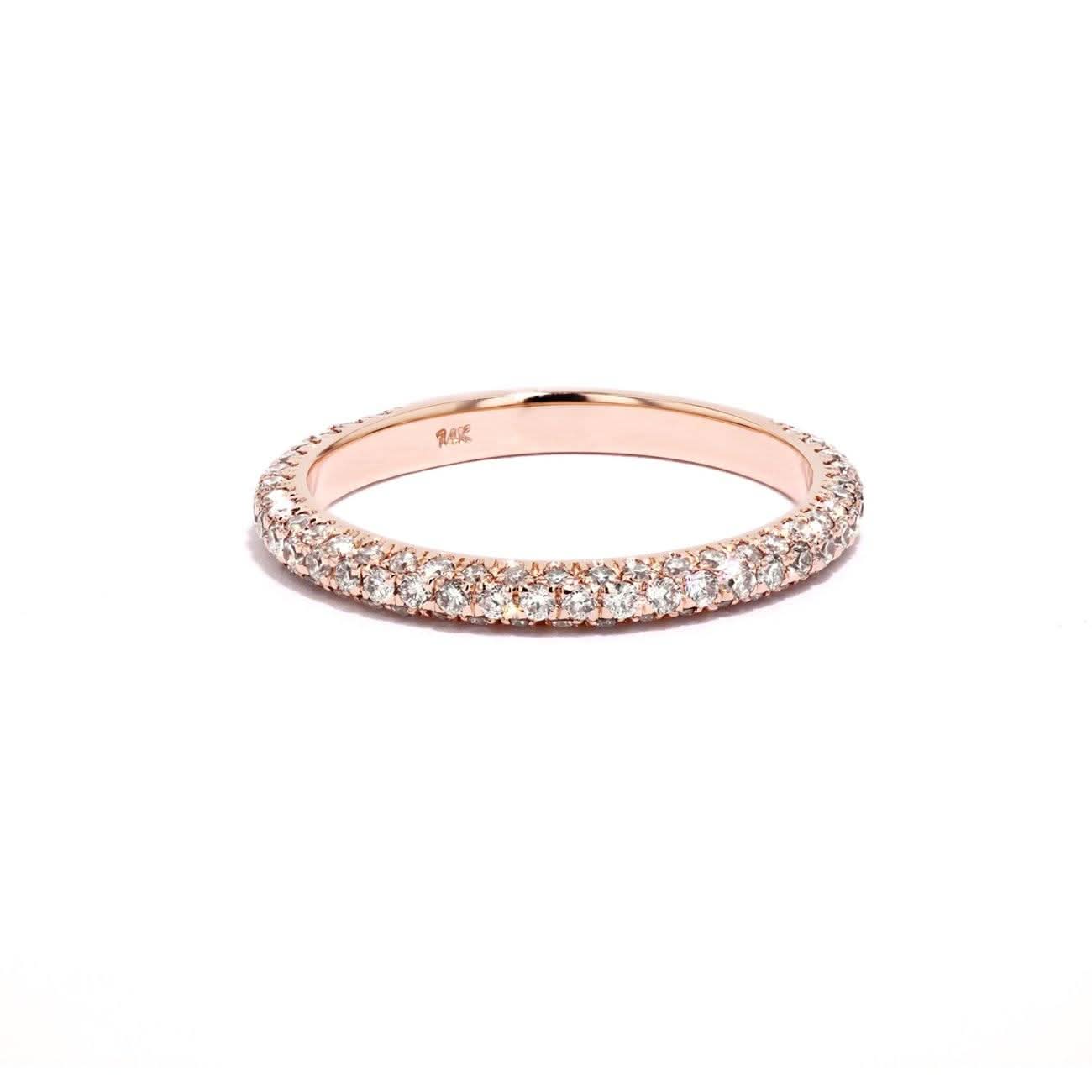 2.2mm Christina 3D Pavé Diamond Ring - PBD Rings