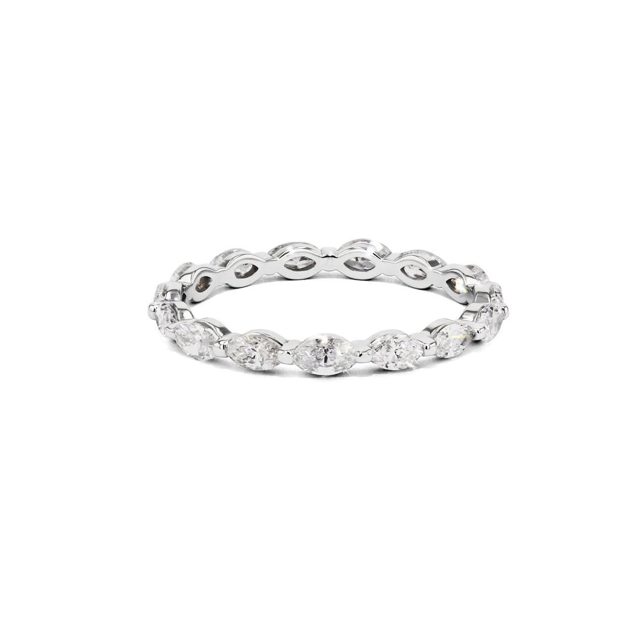 2.4mm Floating Marquise Diamond Ring - PBD Rings
