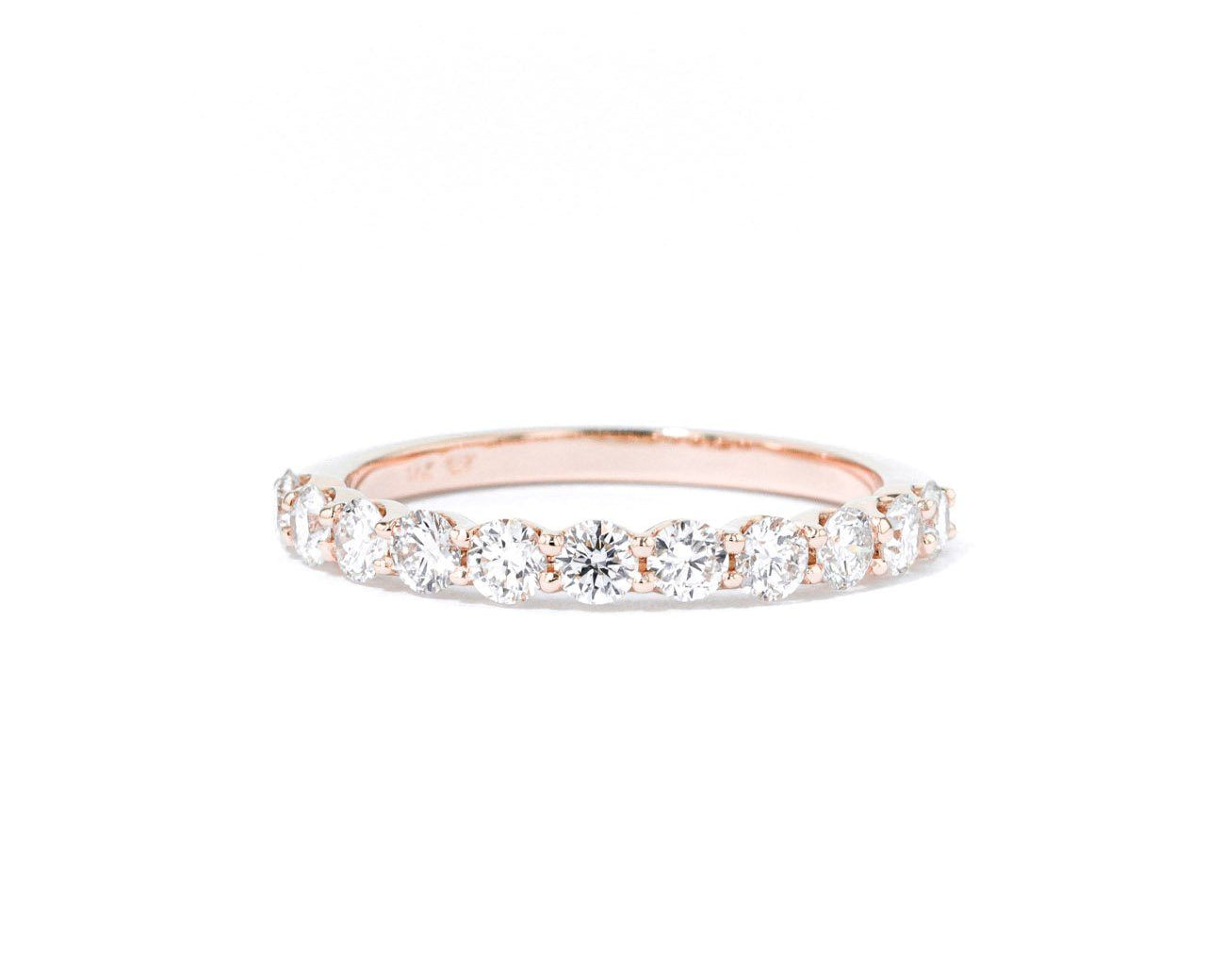 2.6mm Floating Diamond Ring Ring Princess Bride Diamonds 3 14K Rose Gold 