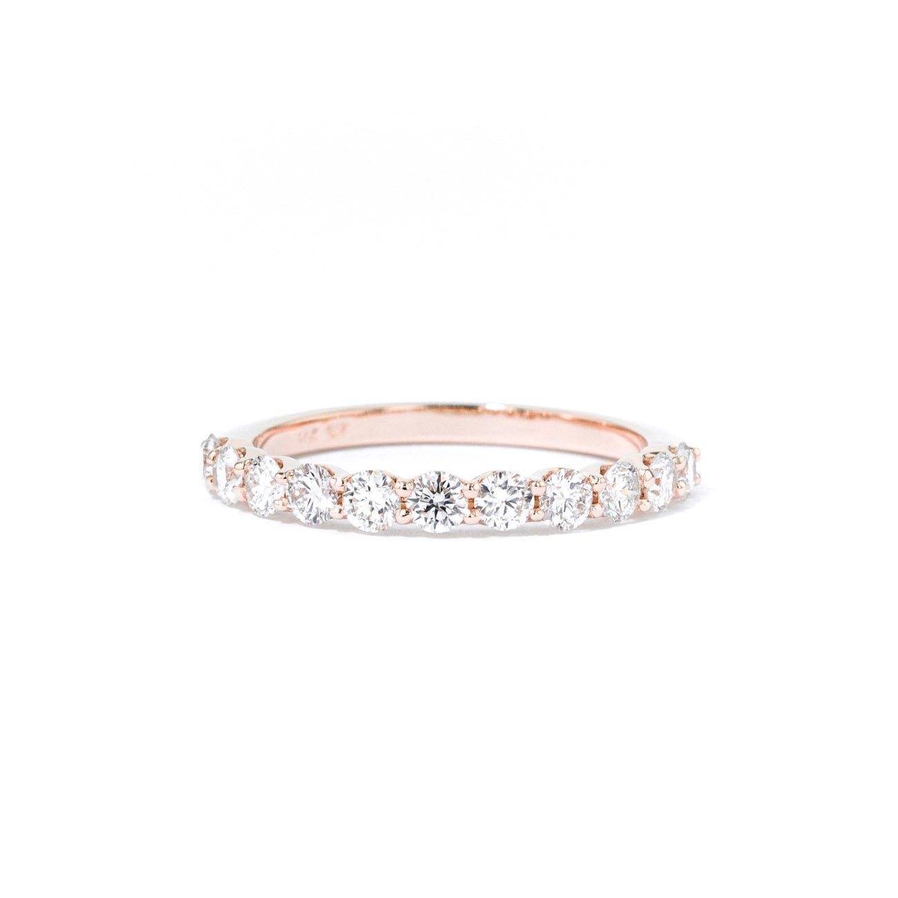 2.6mm Floating Diamond Ring Ring Princess Bride Diamonds 3 14K Rose Gold 